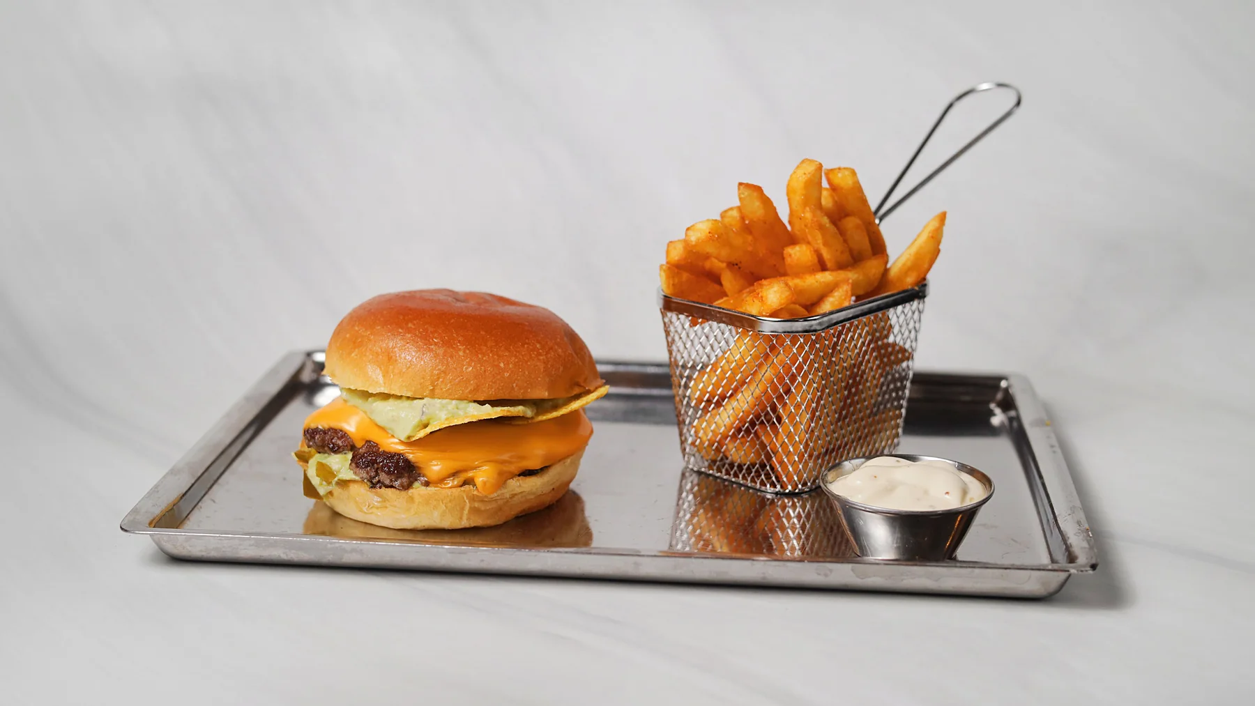 Smashburgare med pommes